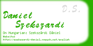 daniel szekszardi business card